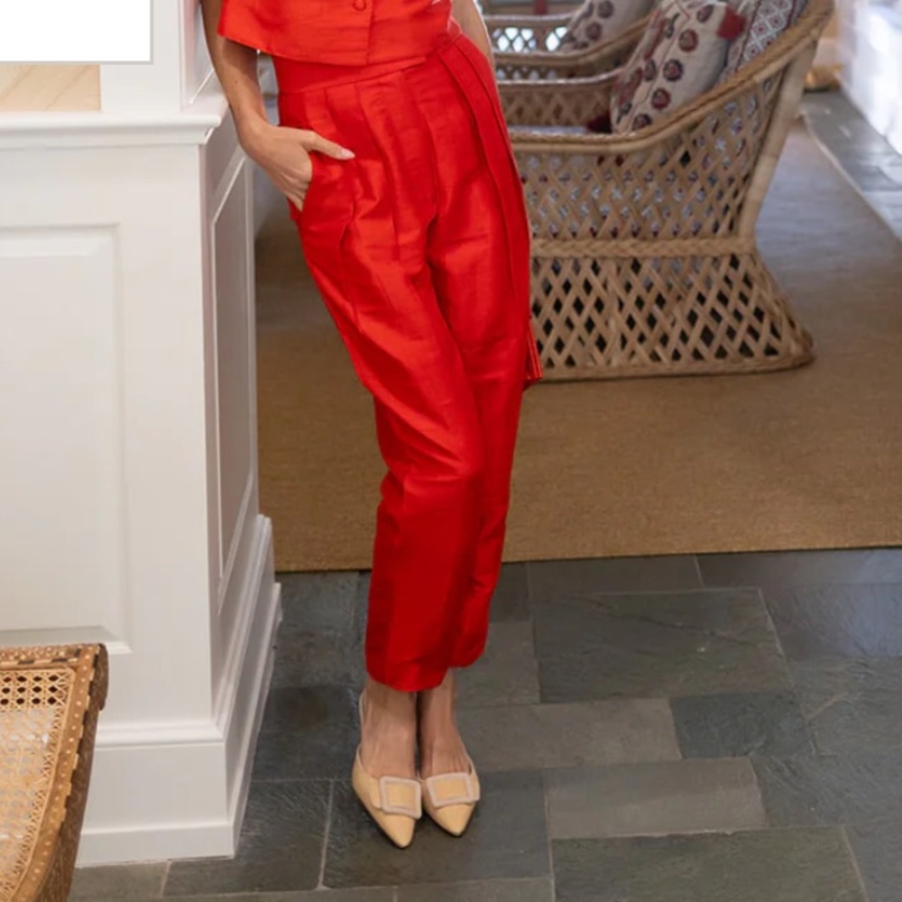 Julia Amory Red Deco Pant